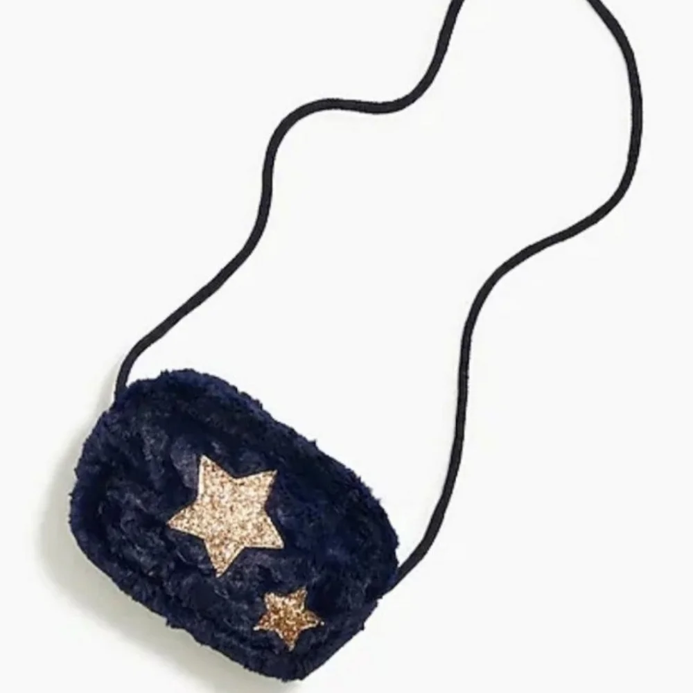 J. Crew Crewcuts Girls' Faux-fur Glitter Star Bag NWT